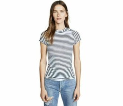 Free People Womens Night Sky Striped T-Shirt Periwinkle - Short Sleeve S... - £9.87 GBP