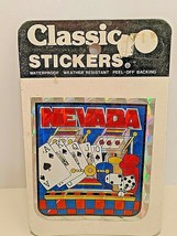 Vintage State of Nevada Decal Sticker 1980 Classic Stickers Poker Slots Dice - £3.85 GBP
