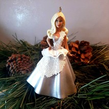 2013 Mattel Barbie Collectors Christmas Ornament Silver Dress in Box - £14.13 GBP