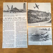 Vtg F-18 Hornet Jet Fighter  Lemoore Air Show Plane News Newspaper Artic... - $14.46