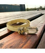 Vtg 1996 Brighton Belt USA Women’s M Light Taupe 23104 Charm Embellishments - $423.43 MXN