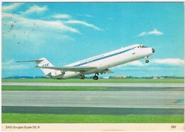 Postcard Airplane SAS Douglas Super DC8 - £3.10 GBP