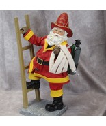 Fireman Kurt Adler Fabriche Santa Figurines Firefighter Christmas 11&quot; Ta... - $74.47