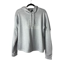 Adidas Climawarm Cropped Hoodie Size XL Gray - £16.35 GBP