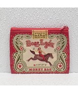 Blue Q Cowgirl Boss Lady Zippy Money Bag Big Bucks Zip Coin Purse 4&quot; x 3&quot; - $200.05 MXN