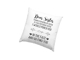 Dear Sister Thanks for Being My Sister Pillow, Funny Gifts for Sister - £23.70 GBP