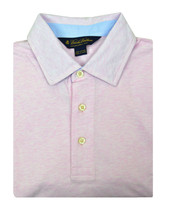 Brooks Brothers Heather Pink Slim Fit Soft Knit Polo Shirt Sz XXL 2XL 3187-7 - £42.52 GBP