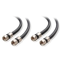 2-pack cl2 in-wall rated (cm) quad shielded coaxial cable (rg6 cable, coax cable - $42.67
