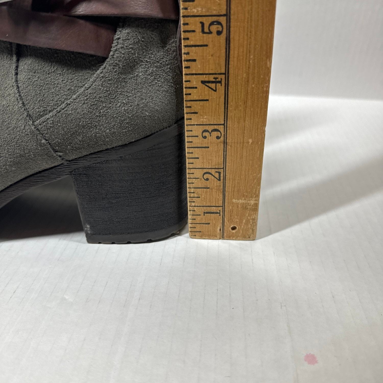 Sam Edelman Hannah Gray Leather Ankle Strap Buckle Shoes Booties Boots Size 10 Item image 3