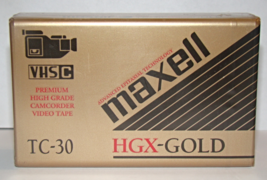 MAXELL TC-30 HGX-GOLD VHS-C RecordingTape - £9.48 GBP