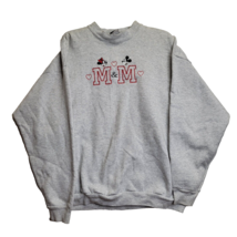 Mickey Unlimited Women&#39;s XL Sweatshirt Gray Mickey Minnie Mouse Disney P... - £13.39 GBP