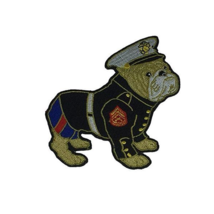 Usmc Marine Corps Chesty The Bulldog W/ Dress Blues Cutout Patch Mascot Ega - £4.81 GBP