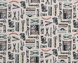 Cotton Barbershop Haircut Jack the Clipper Fabric Print by the Yard D687.83 - $15.95