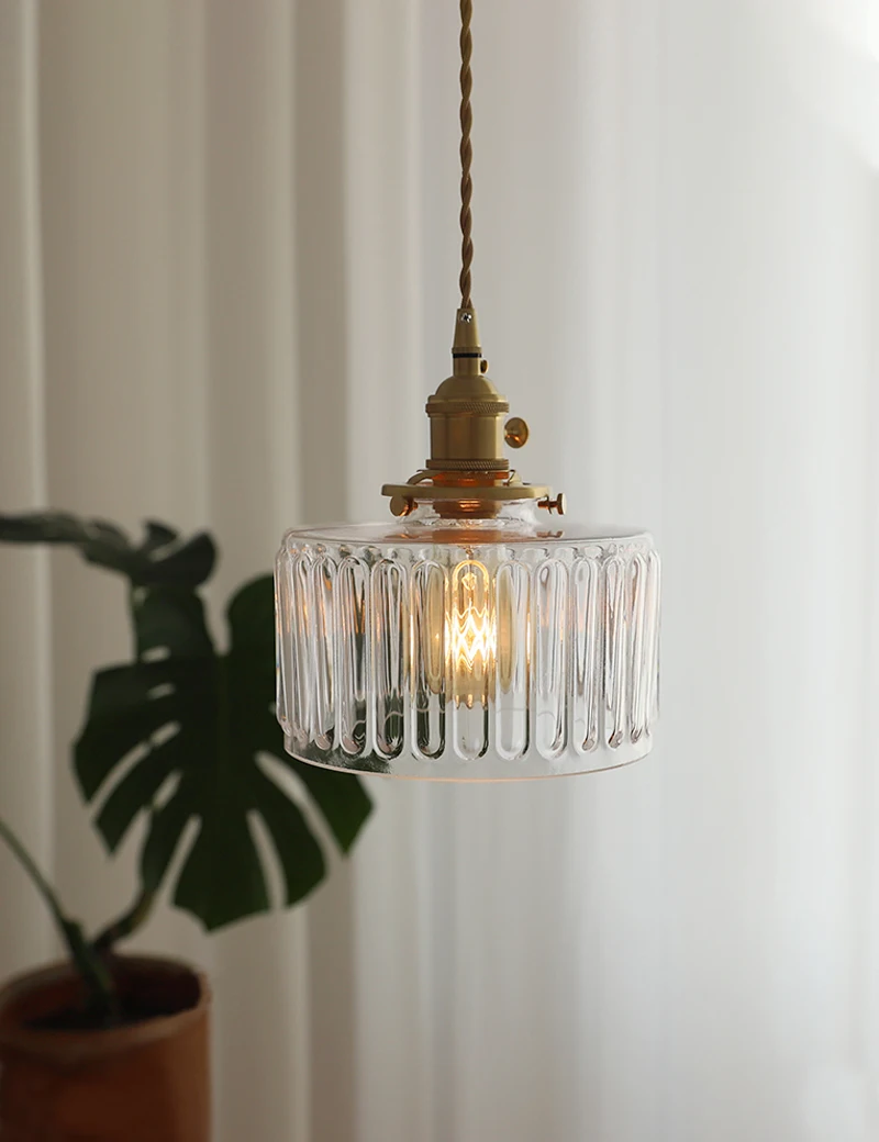  light lamp glass design deco led hanging light fixtures bedroom modern copper japanese thumb200