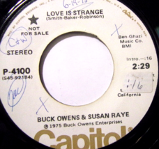 Buck Owens &amp; Susan Raye-Love Is Strange / Sweethearts In-45rpm-1975-VG+   Promo - £5.99 GBP