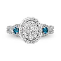 Enchanted Disney Fine Jewelry Women&#39;s 1.00CT Diamond Double Halo Engagement Ring - £69.84 GBP
