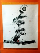 Signed Alok Hsu Kwang-han Zen Calligraphy Commissioned Portraiture - £749.97 GBP