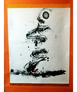 Signed Alok Hsu Kwang-han Zen Calligraphy Commissioned Portraiture - $940.40