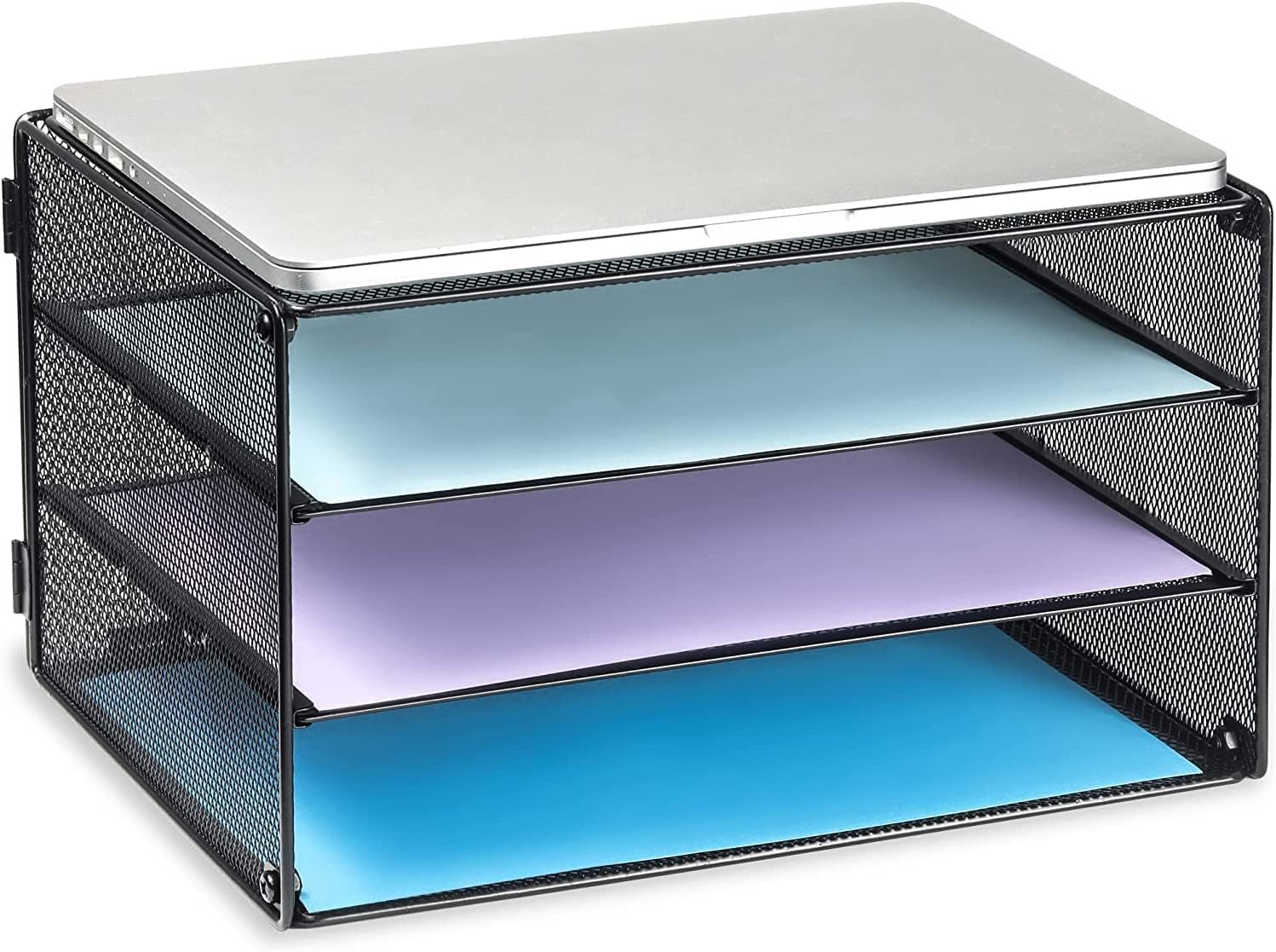 Daltack 3 Tier Letter Tray Paper Organizer Mesh Metal Desk File Organize... - $31.97