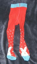 Baby Mini Boden 0-3 Easter Bunny Rabbit Print Polka Dot Tights Reborn Doll - $12.86