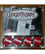 Logo Caps Red FOCUS Logo Tire Air Valve Cover Caps - Black Graphite Finish - $8.68