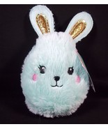 Plush Easter egg bunny pale blue gold glitter ears 2023 NWT - $5.95