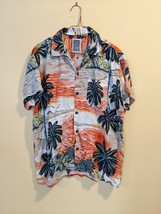 Genuine Ocean Current Men&#39;s M Tropical Hawaiian Short Sleeve Shirt Palm ... - £13.20 GBP