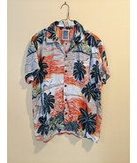 Genuine Ocean Current Men&#39;s M Tropical Hawaiian Short Sleeve Shirt Palm ... - £13.40 GBP