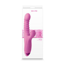 Luxe Nova Rechargeable Thrusting &amp; Throbbing Stimulator Pink - $100.79