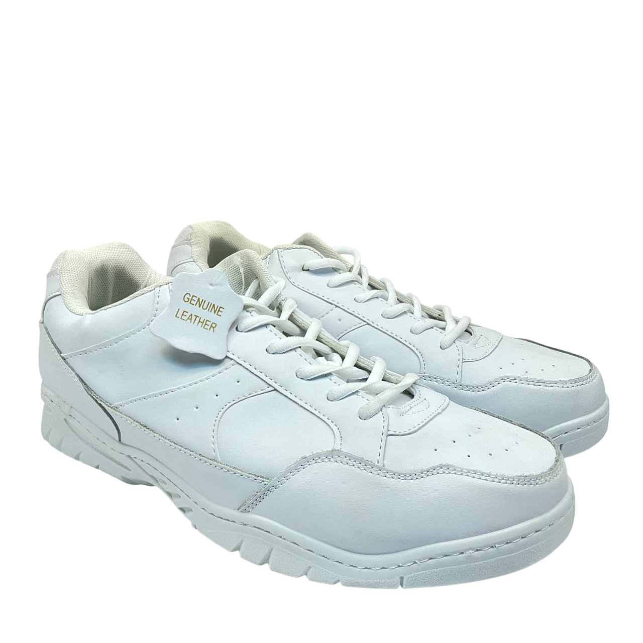 Unbranded Men&#39;s Low-Cut Athletic Sneakers 2939WH White Leather Size 13M - $28.49