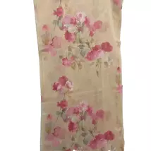 CROSCILL La Rosa Gold Pink Floral 4pc 80x84 Drapery Panels and Scarf Val... - $160.00