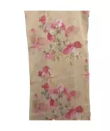 CROSCILL La Rosa Gold Pink Floral 4pc 80x84 Drapery Panels and Scarf Valances - $160.00
