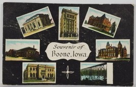 Boone Iowa Multi View Buildings Railroad Bridge 1909 to Chisolm Minn Postcard S1 - £7.95 GBP