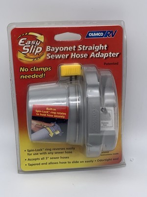 Motor home Easy Slip RV Bayonet Straight Sewer Hose Adapter CAMCO RV 39173 - $15.83