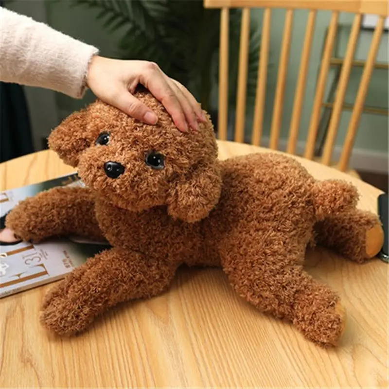 Soft Realistic Teddy Dog Plush Toy Funny Simulation Stuffed Little Puppy Dolls - £9.44 GBP+