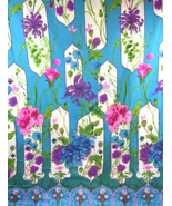 Vintage Fabric Hawaiian Textiles 3 Yards Floral Pink Purple Flowers Colo... - €72,10 EUR