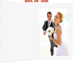 Cardboard Photo Folder for a 4x6” Photo, White (Box of 300) - £95.74 GBP