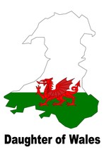 Daughter of Wales Welsh Country Map Flag Poster High Quality  - £5.42 GBP+
