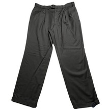 Ralph Lauren Pants Mens 38x30(28) Total Comfort Black 100% Wool Cuffed P... - $26.47