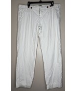 Womens 16 100% Cotton American Eagle Beige Pants Summer Cool Cuffed Cropped - €13,68 EUR