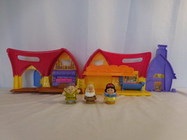 Fisher Price Little People Disney Snow White Dwarfs &amp; Musical Cottage (2... - £12.38 GBP