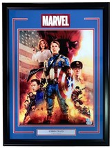 Chris Evans Signed Framed 16x20 Captain America Collage Photo BAS LOA - $678.99
