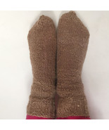 Alpaca Socks - Soft Warm Cosy Hand Knit Fair Trade Kids Beige Alpaca Cre... - £23.69 GBP