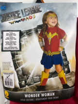 Toddler Wonder Woman Justice League Ez-On Romper Cape Costume 2T-4T 2-4 - £15.62 GBP