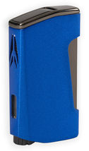 Lotus Chroma Dual Flame Lighter w/ Punch Glossy Blue &amp; Gunmetal - L7120 - $38.70