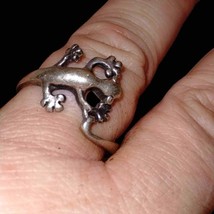 Fabulous looking Geico lizard sterling silver 925 vintage ring size 7 - £78.33 GBP