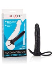 ACCOMMODATOR DUAL PENETRATOR STRAP ON DOUBLE ACTION BLACK - $23.75