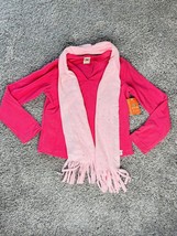 Ladies Top Faded Glory Microfleece With Scarf Rose Shimmer Long Sleeve Size S - $10.37