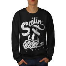 Wellcoda Sailing Navy Sea Mens Sweatshirt, Anchor Casual Pullover Jumper - £23.58 GBP+