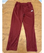 Adidas Pants Men&#39;s L Maroon Climawarm Sweatpants 29” Inseam No Drawstring - £19.08 GBP